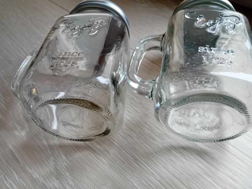 Kubki słoiki do lemoniady grzańca herbaty 2szt BDB