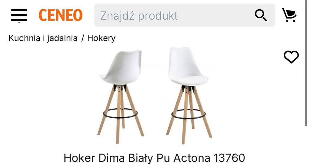 Krzesła kuchenne hoker