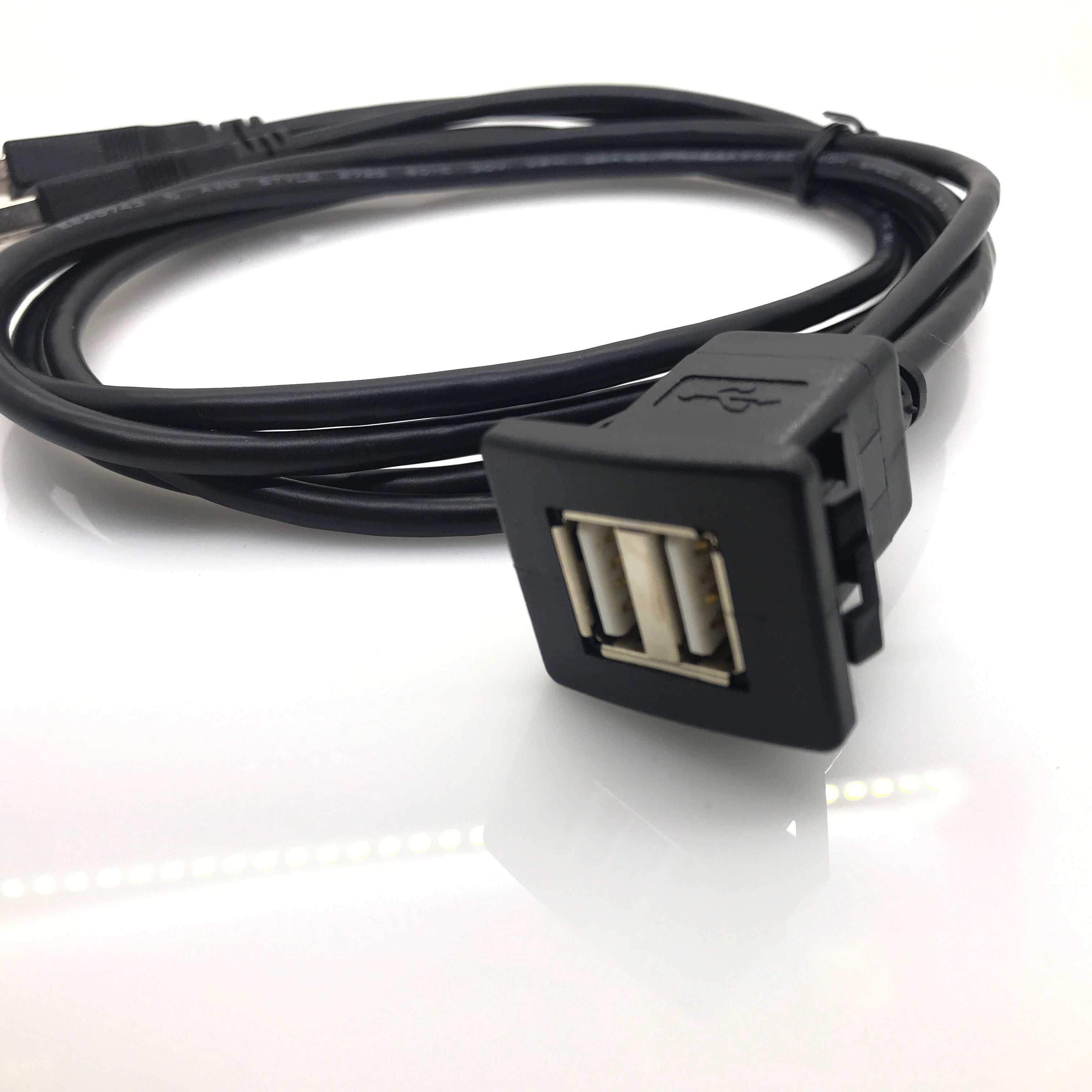 Cabos de Extensão USB duplos, de embutir, com 2 metros