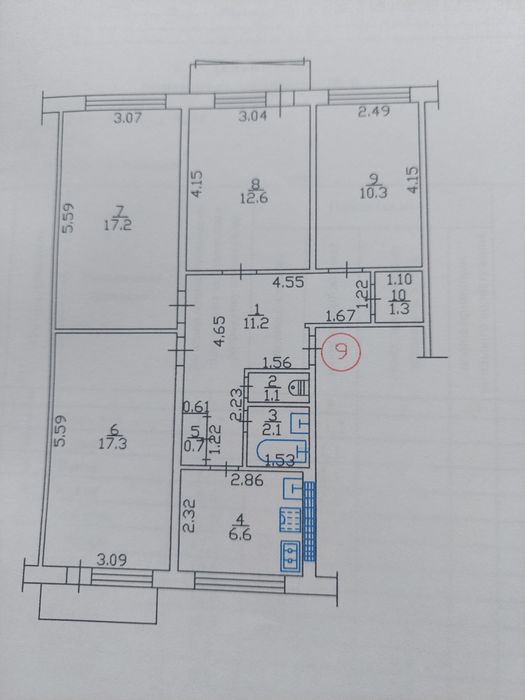 Продам 4х кімн квартиру  с індивидуальним опаленням с. Омельник
