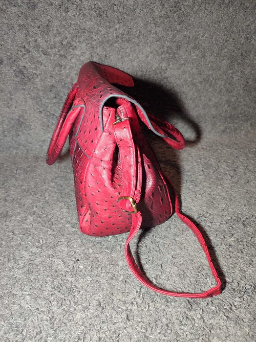 Сумка mulberry magenta ostrich bayswater