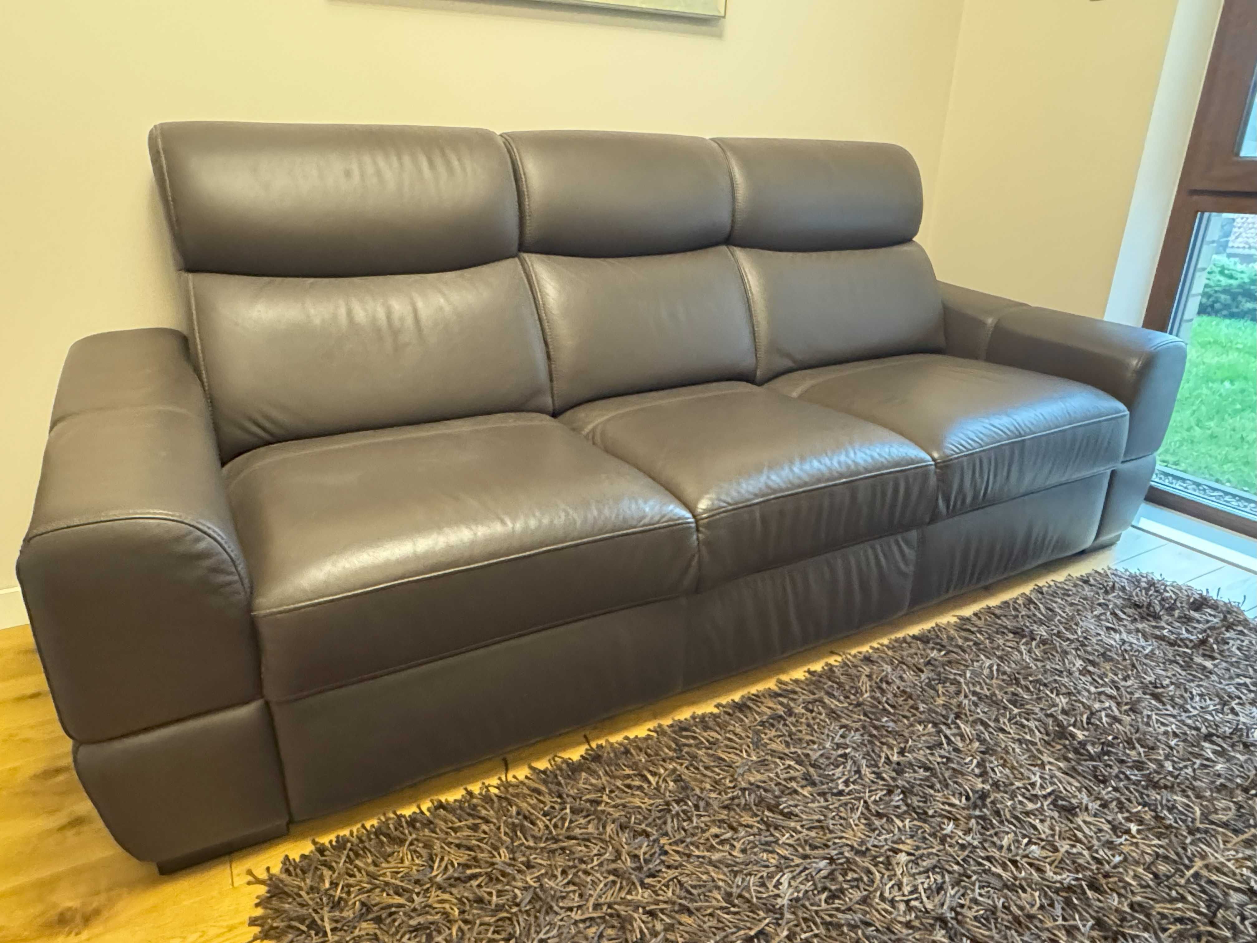 Sofa skórzana 3 osobowa z funkcją spania Etap Sofa