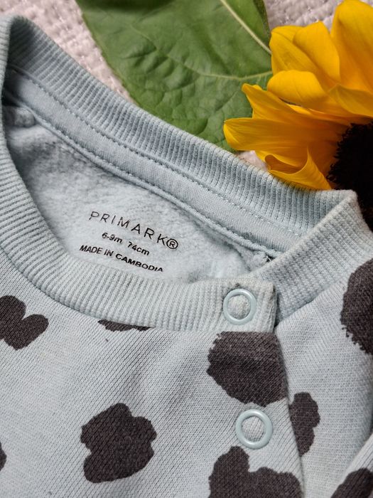 Bluza dresowa dziewczęca  miętowa 6-9 miesięcy