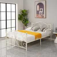 Łóżko małżeńskie metalowe białe 140 x 200cm *darmowa wysyłka*