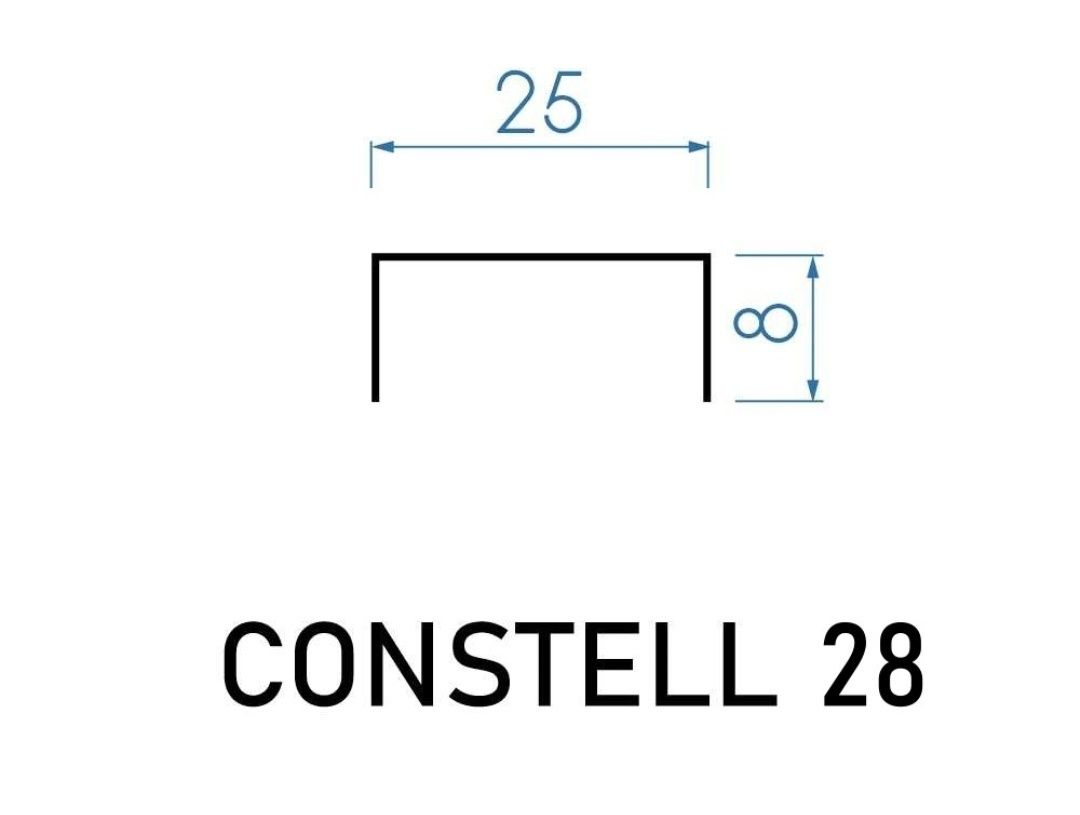 Listwa dekoracyjna rektyfikowana złota Constell 28 (szer. 25 mm)