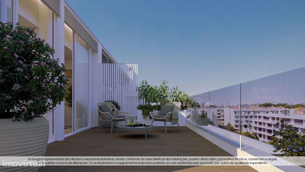 Apartamento T3 c/ terraço 60m2