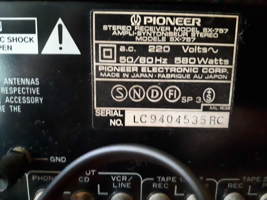 Sprzedam Amplituner Pioneer SX 757 , PD S 605