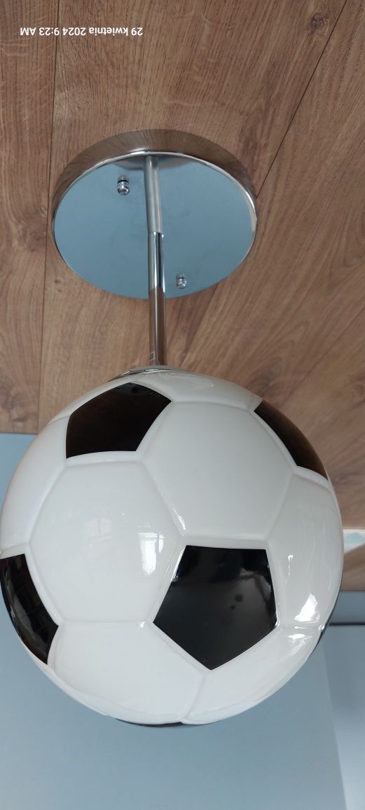 Żyrandol, lampa sufitowa dla chłopca, szklana lampa w kształcie piłki,