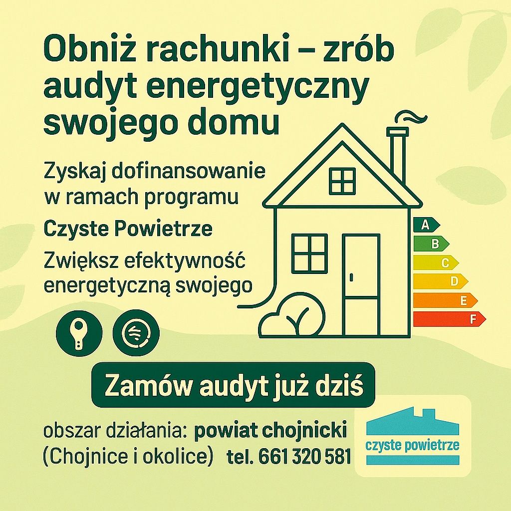 Audyt energetyczny, świadectwo energetyczne Czyste Powietrze