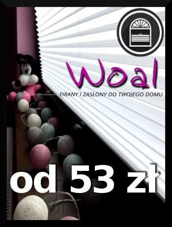 Plisy okienne, rolety plisowane OLSZTYN / PRODUCENT Woal
