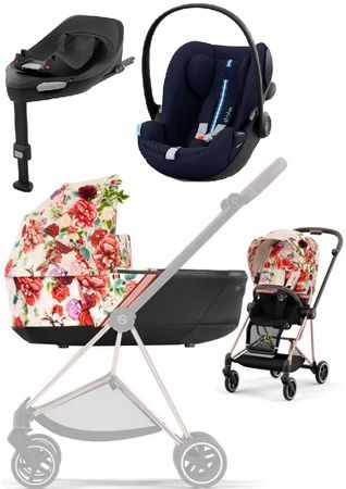 Cybex Mios 3.0 spring blossom light duzy zestaw! 5w1