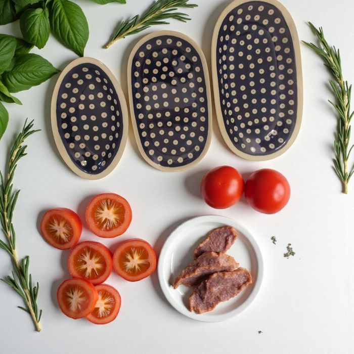 Zestaw półmisków.Ceramika Bolesławiec