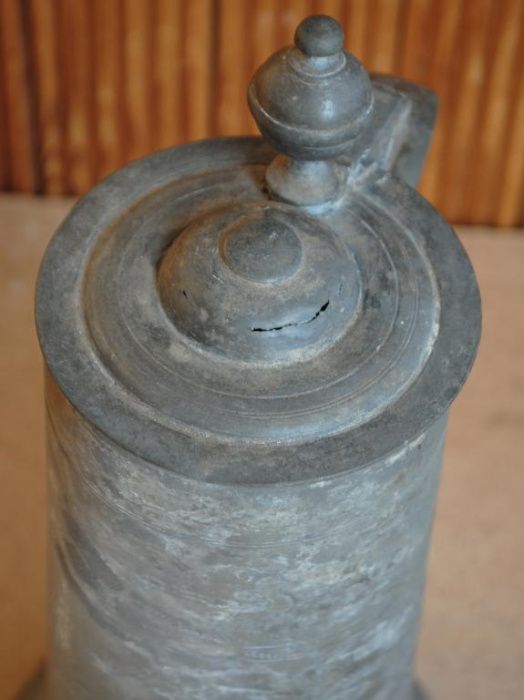 Кружка пивна оловяна антикварна більш 2л 1829г. Пивной бокал оловянный