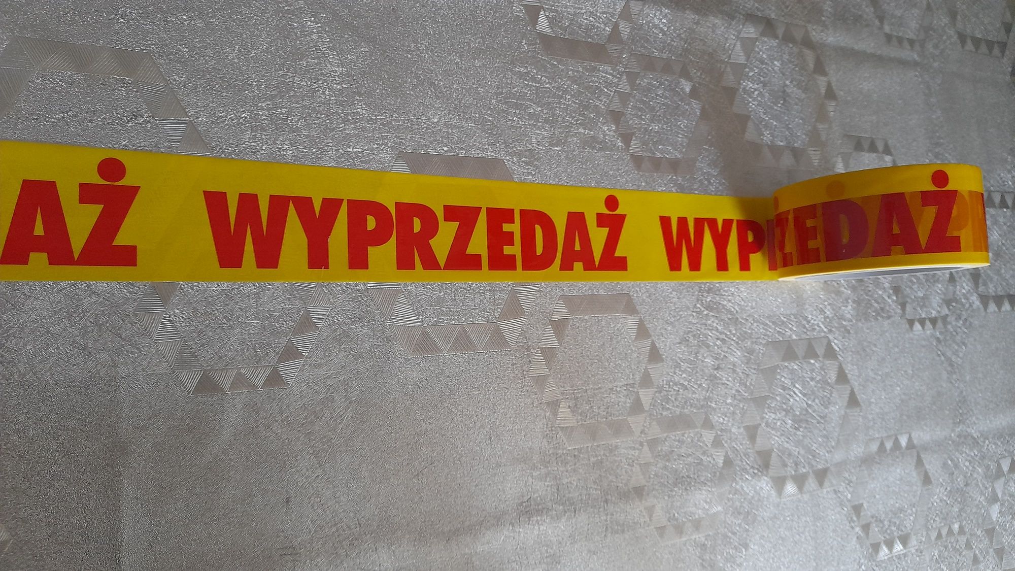 Tasma pakowa,klejąca z napisem WYPRZEDAŻ ,tasma promocyjna