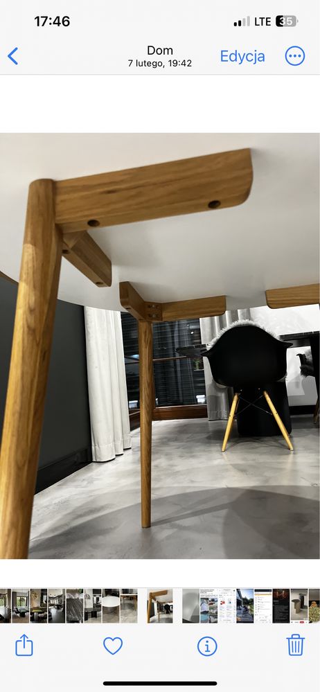 Biały okrągły stół Biały stół 118cm