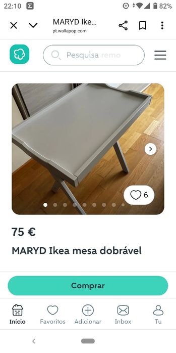 Mesa de apoio/pequena secretária articulada  IKEA