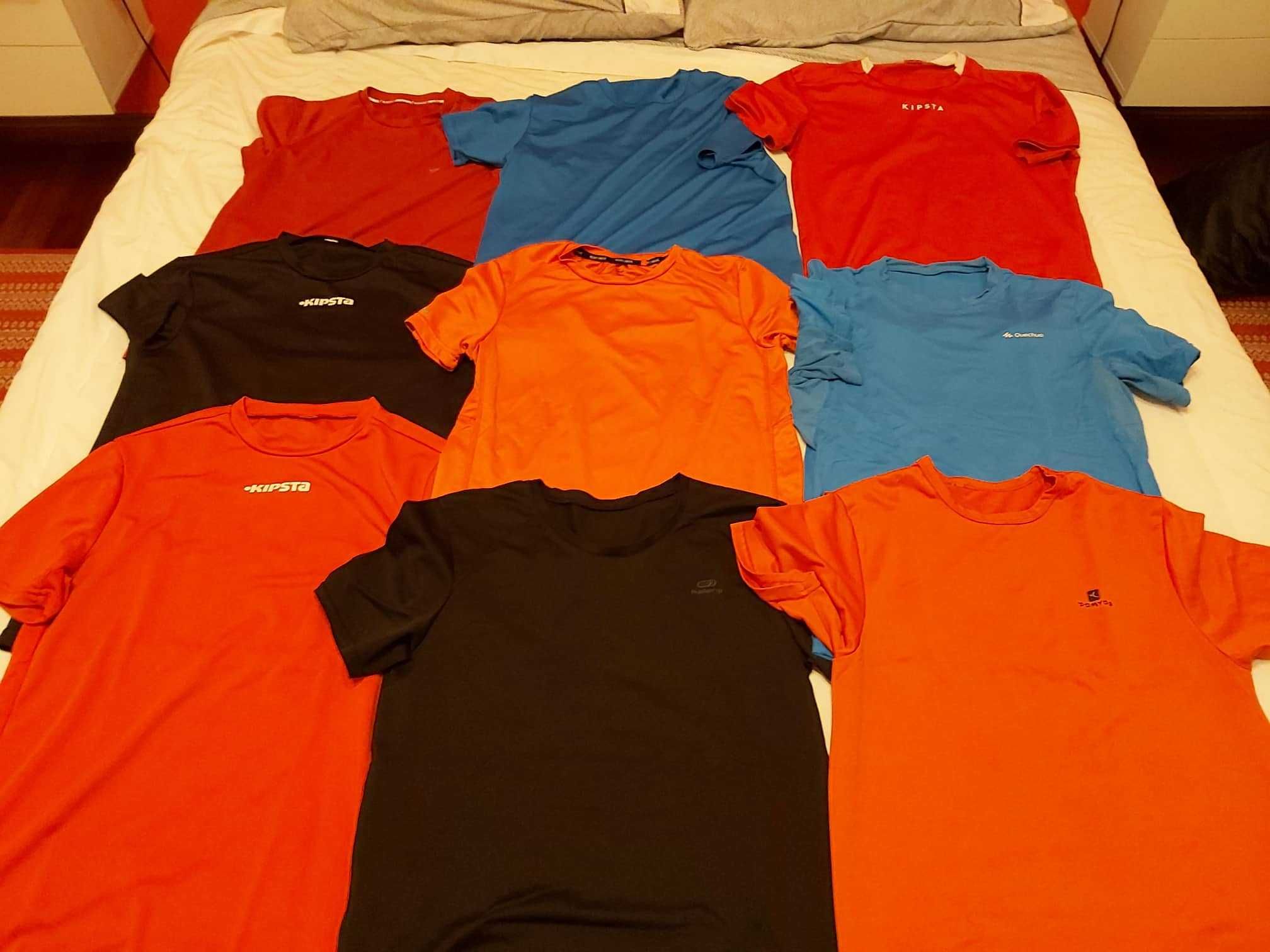 Conjunto de 9 T-Shirts desportivas tam. S