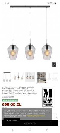 Lampa retro Mark Slojd