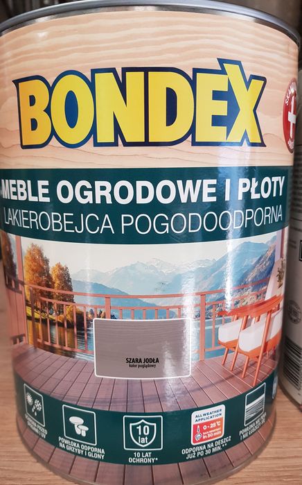 Lakierobejca Bondex Pogodoodporna Srebrno-Szary Palisander Szara Jodła