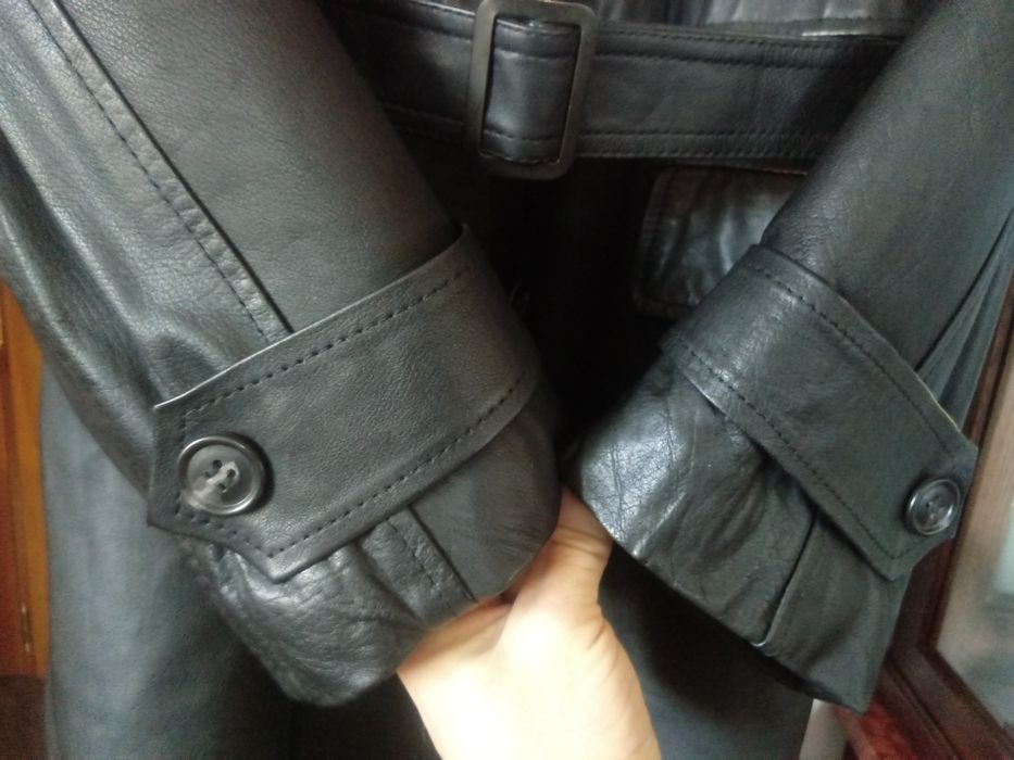 NOWY płaszcz skórzany milicyjny MO  drogówki podpinka  KOŻUCH z owcy