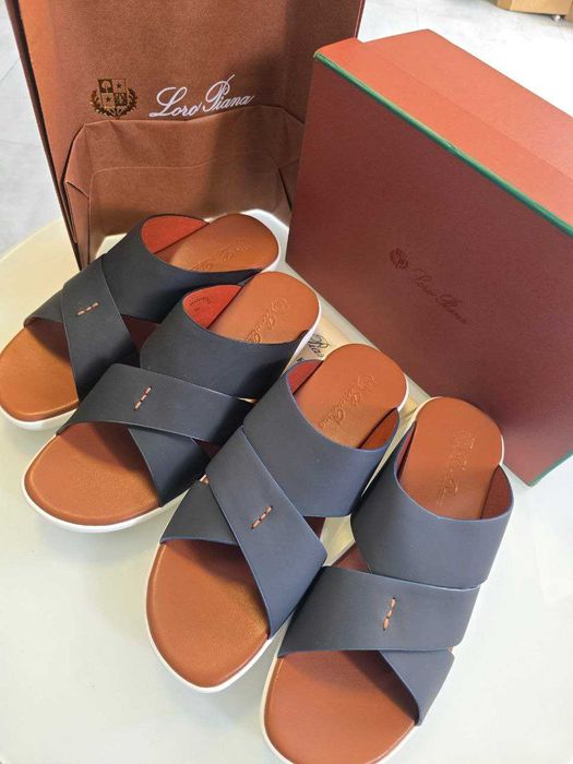 Loro Piana Шльопанці Лоро піана, Шлепанцы мужские тапки сланці шльопки