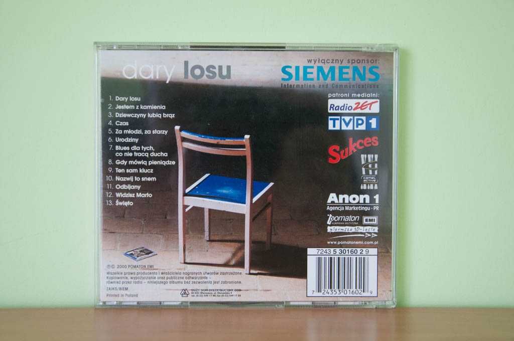 Płyta CD Ryszard Rynkowski "Dary Losu"