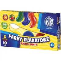 Farby plakatowe 6 kolorów 10ml ASTRA