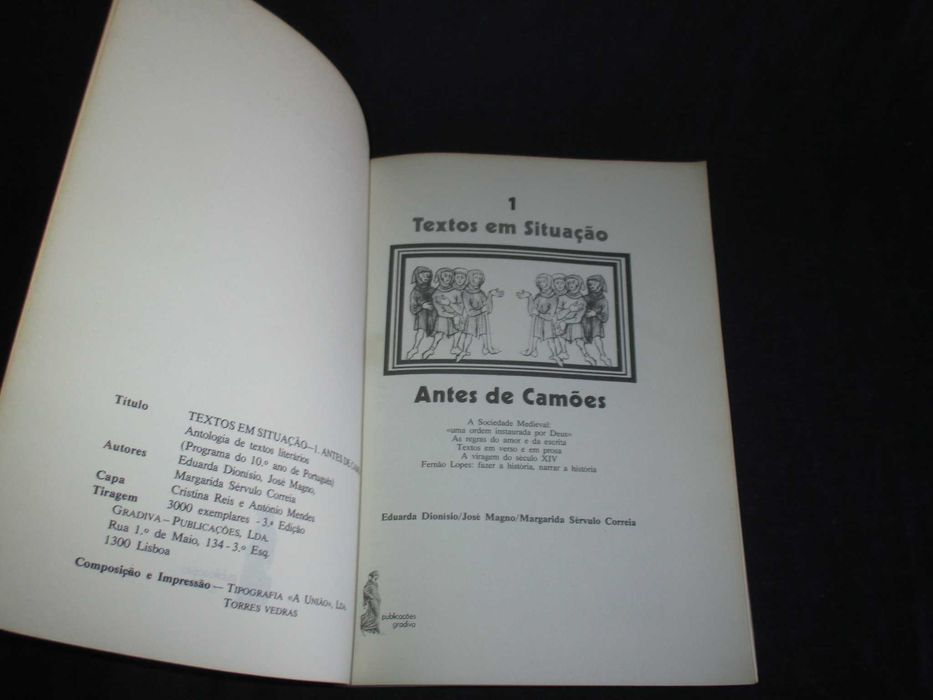 Livro Textos em situação 1 Antes de Camões
