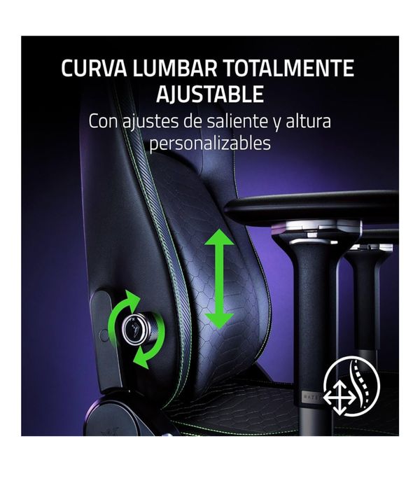 Razer Iskur V2 - Cadeira para Gamers com suporte lombar adaptativo