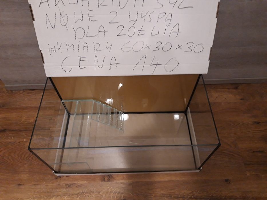 Akwarium NOWE z wyspą dla żółwia 54 L