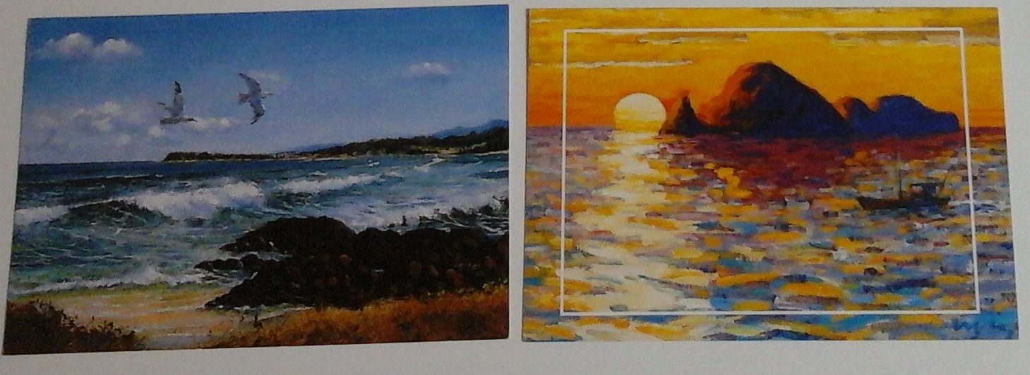 Conjunto de 7 postais tema: Mar e Barcos, novos!