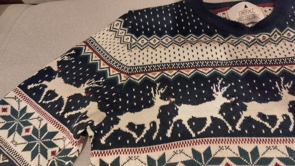 Sweter świąteczny skandynawski nord r S