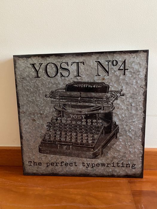 Tela de metal com impressão vintage