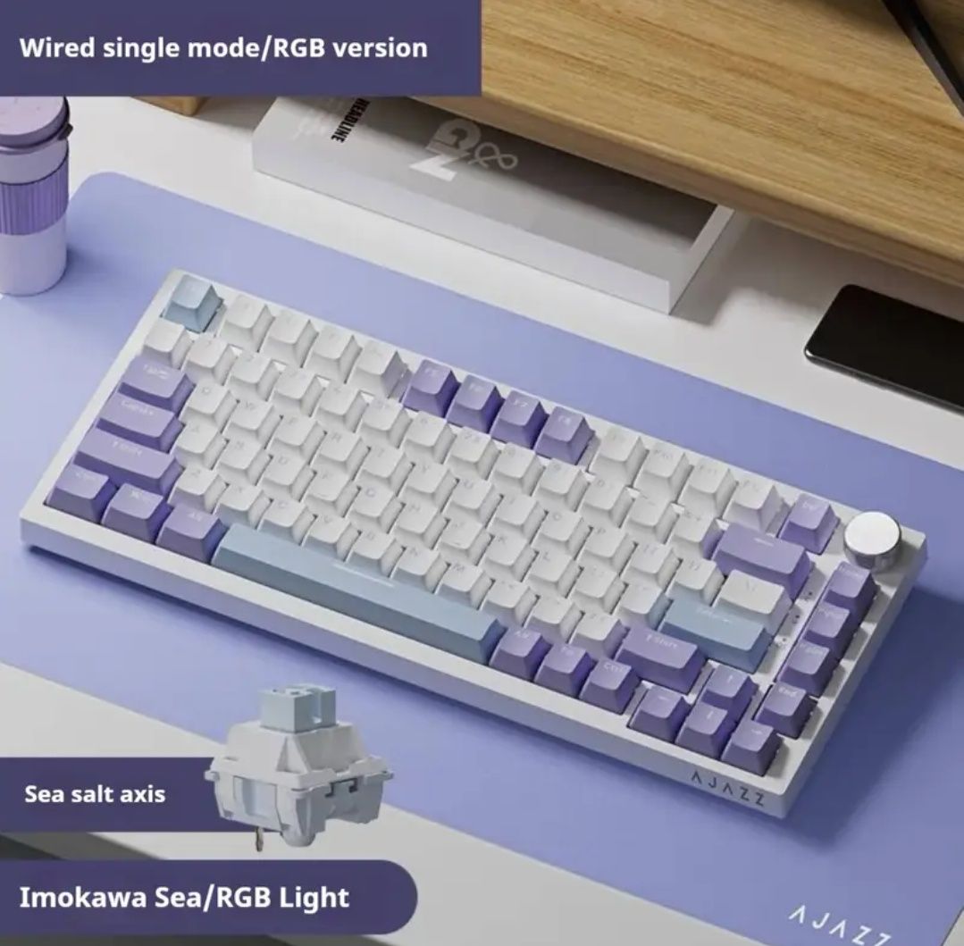 NOWA AJAZZ AK820 Przewodowa Klawiatura Mechaniczna sea salt switch