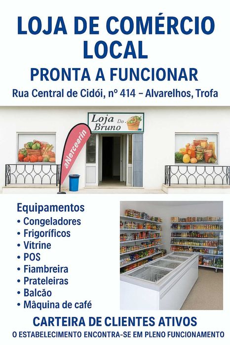 Oportunidade Única de Arrendamento de Supermercado Local em Alvarelhos