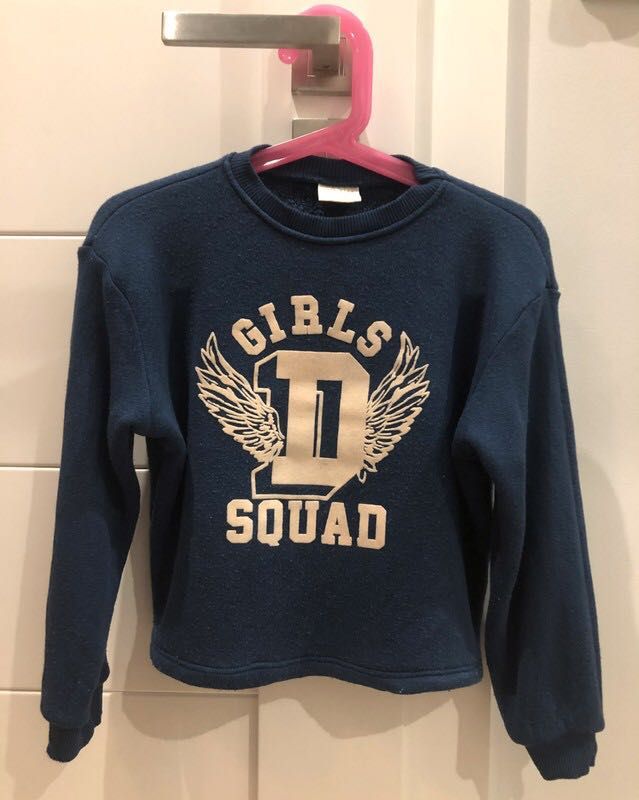 Bluza Zara Kids granatowa zdobiona