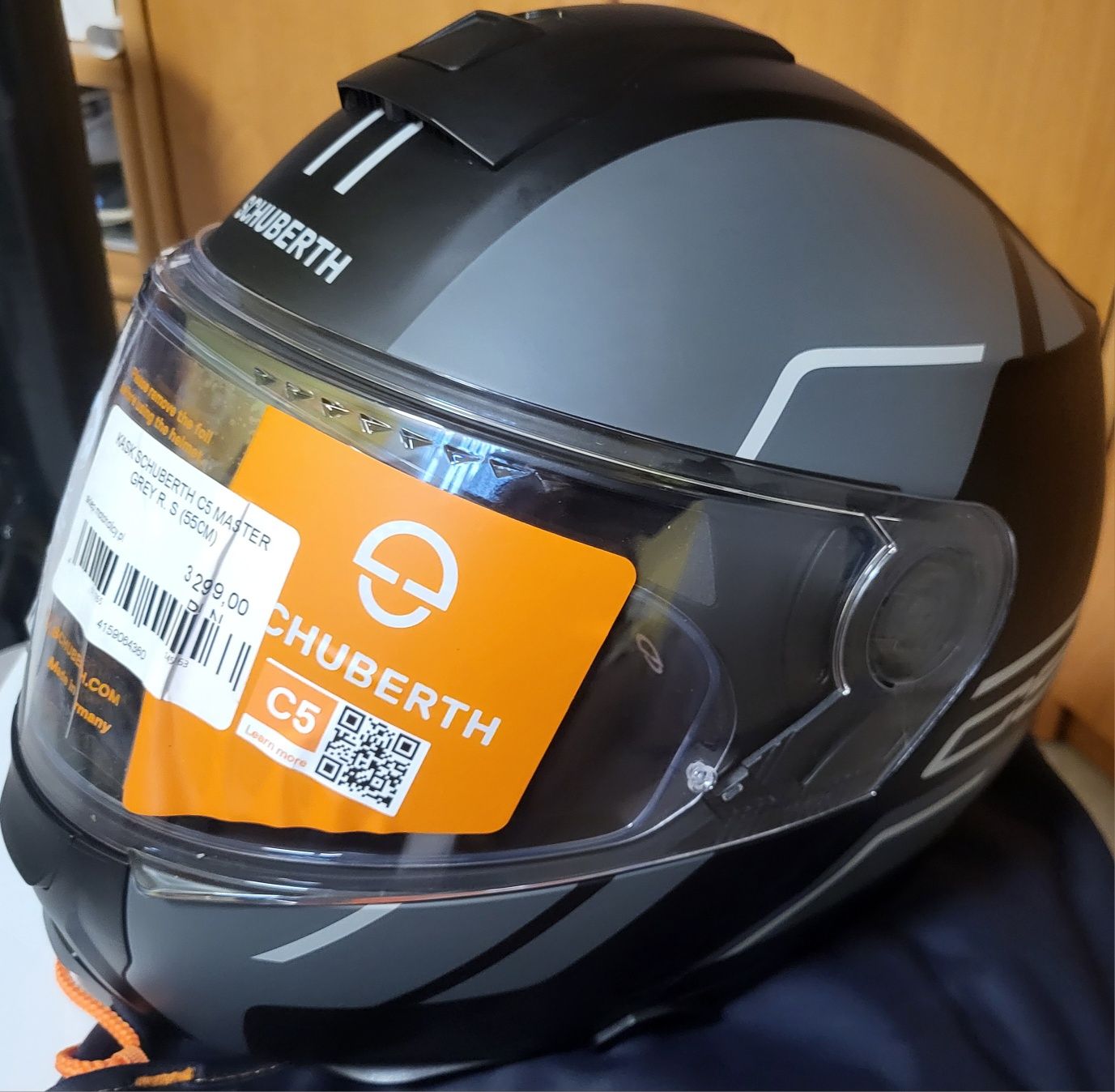 Kask motocyklowy SCHUBERTH C5 rozmiar S 55 Master Grey- nie używany