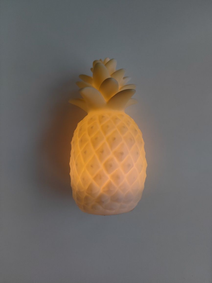 Lampka ananas led biała żółta biało żółta żółty ananas