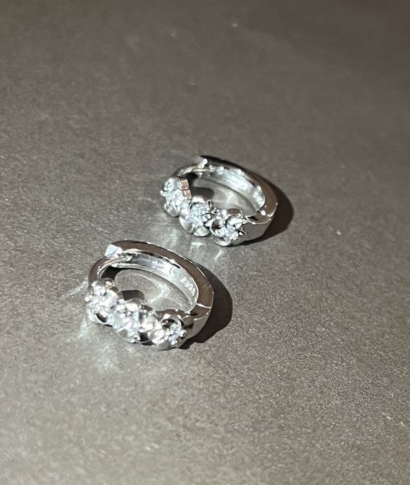 Сережки срібні 925s срібло серьги серебро серебряные кольца кільця