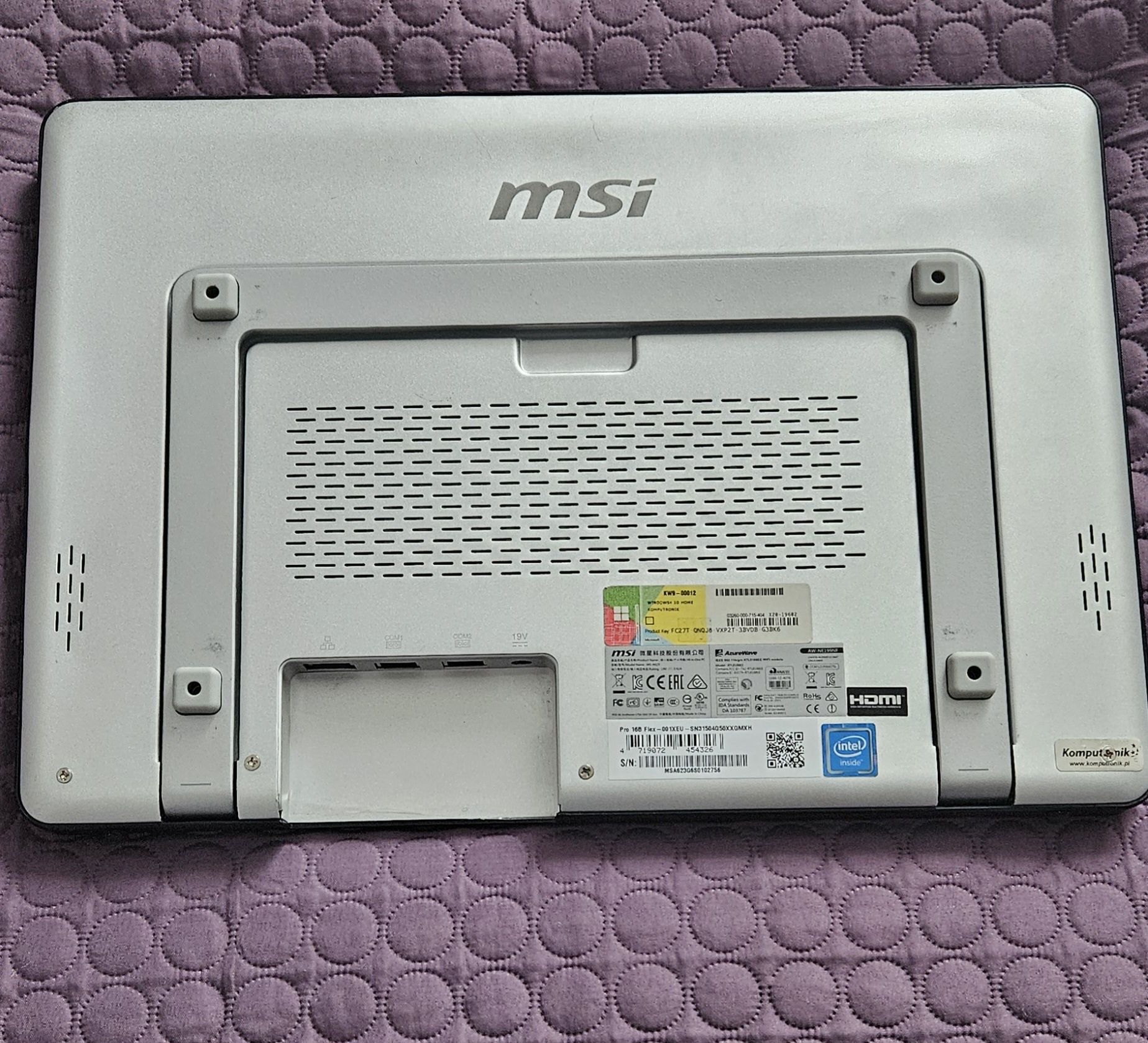 Komputer msi z ekranem dotykowym