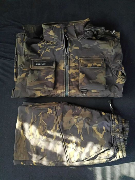 Odzież robocza męska taktyczna myśliwska komplet kurtka zamek