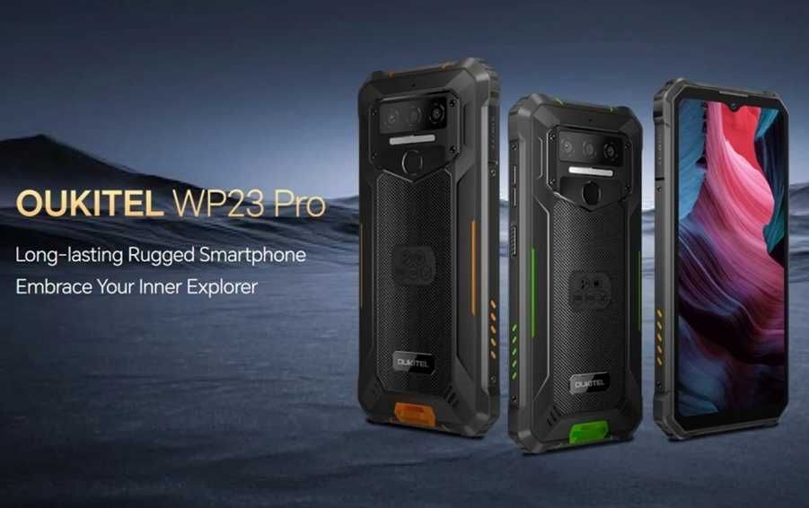 Oukitel WP23 PRO. 16Gb(8+8)/128Gb, Tiger T606, 10600мА, NFC+Подарунки!