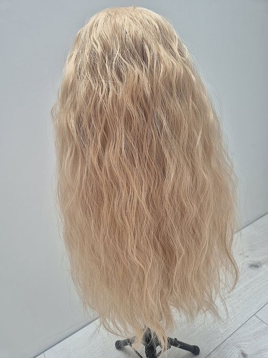 Syntetyczny kucyk złoty blond loki fale