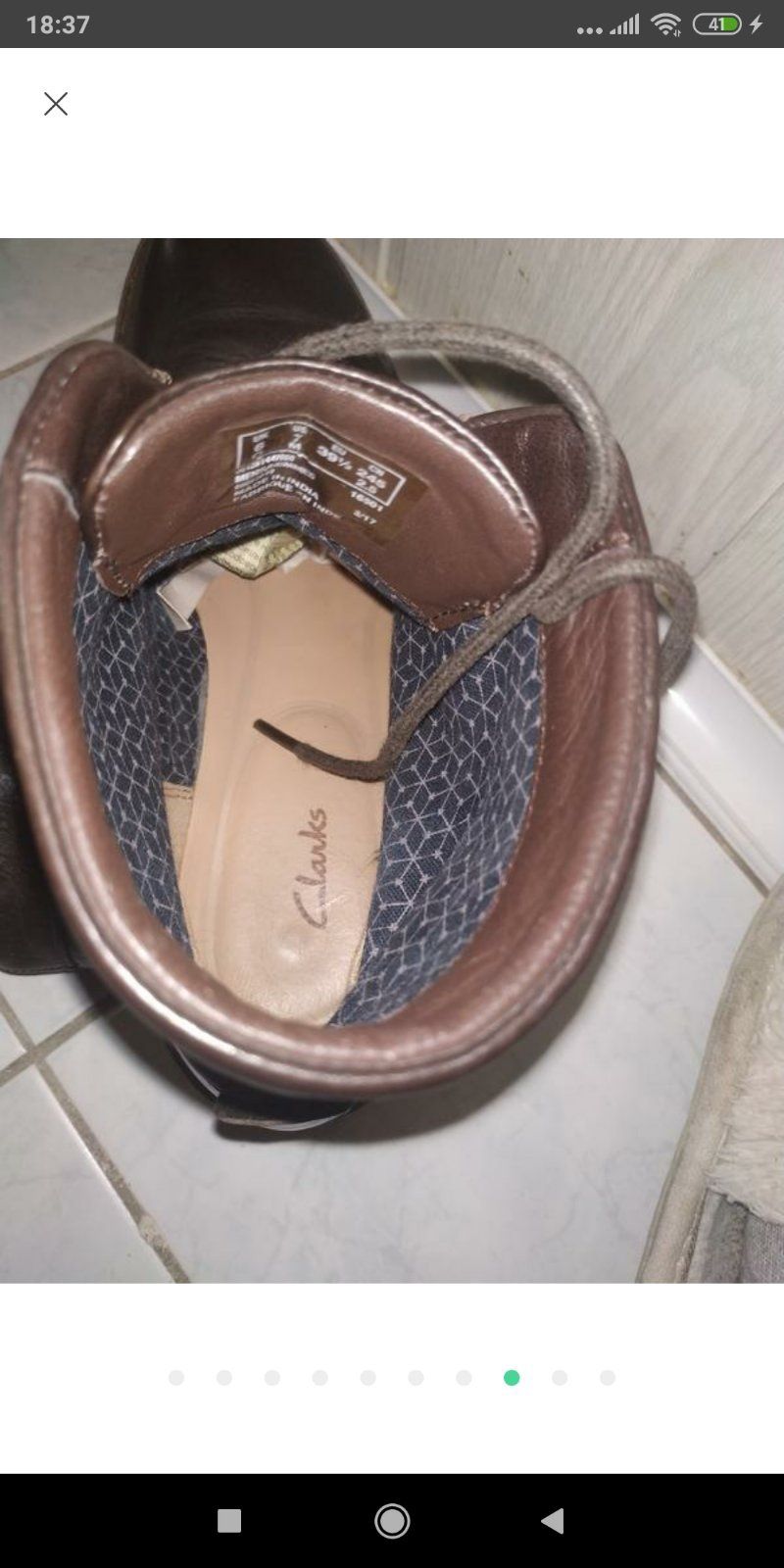 Роскошные деми кожаные женские ботинки Clarks  39,5-40р