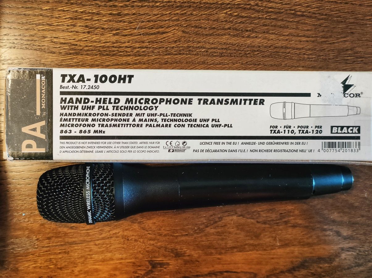 Głośnik przenośny Monacor TXA-110 + mikrofon TXA-100HT oraz TXA-100HSE