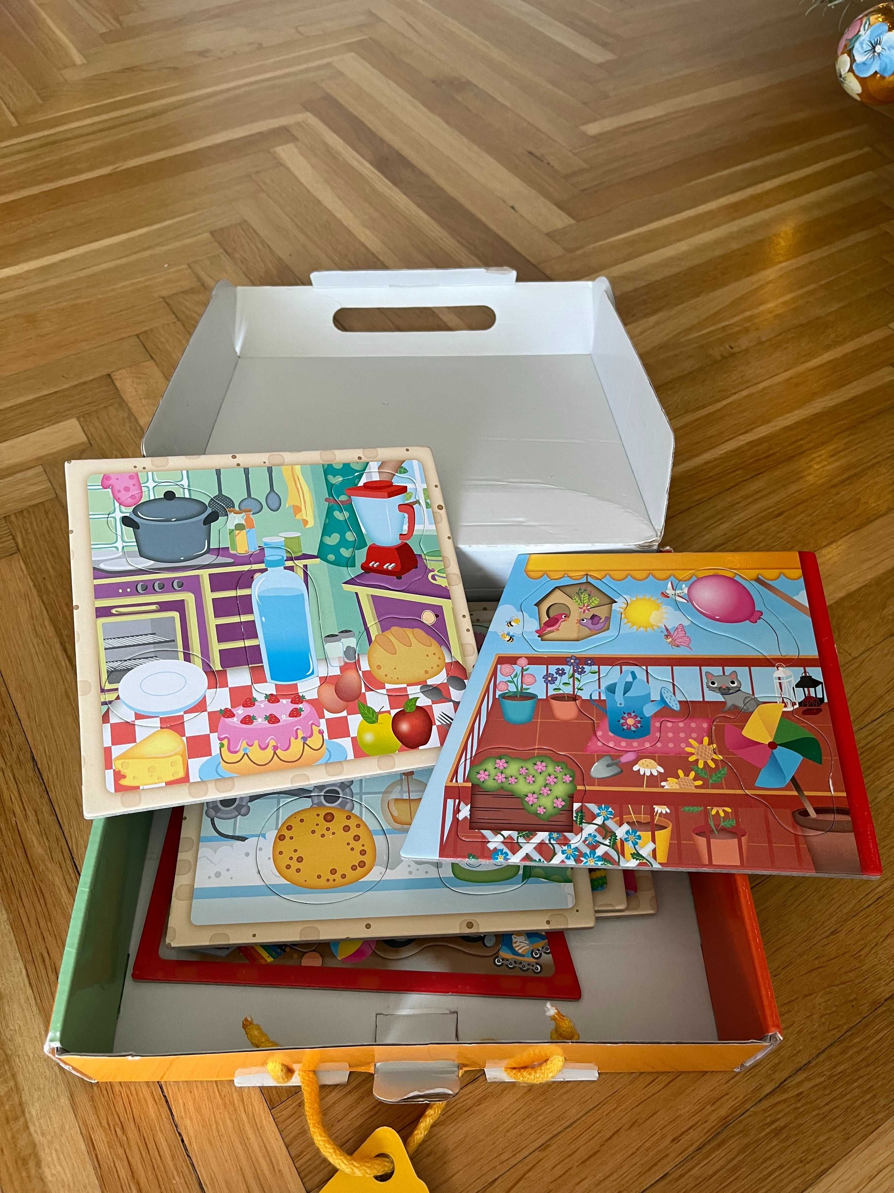 Puzzle montessori Headu - house i happy families 2-5 lat