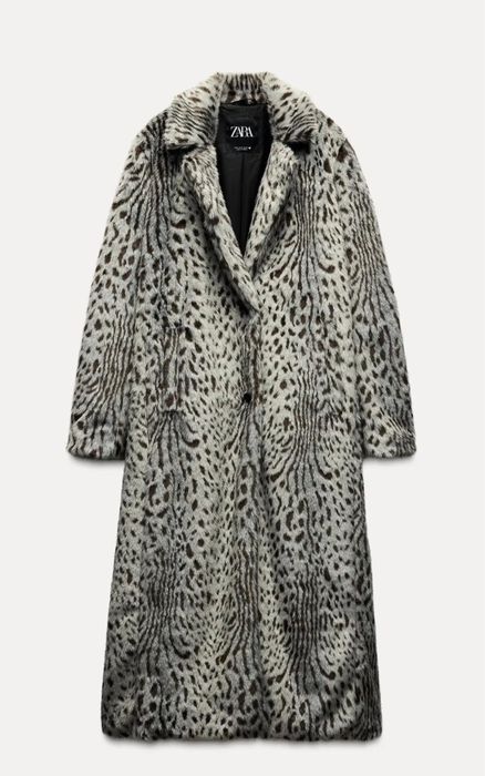 Шуба зара mango zara леопардовий прінт