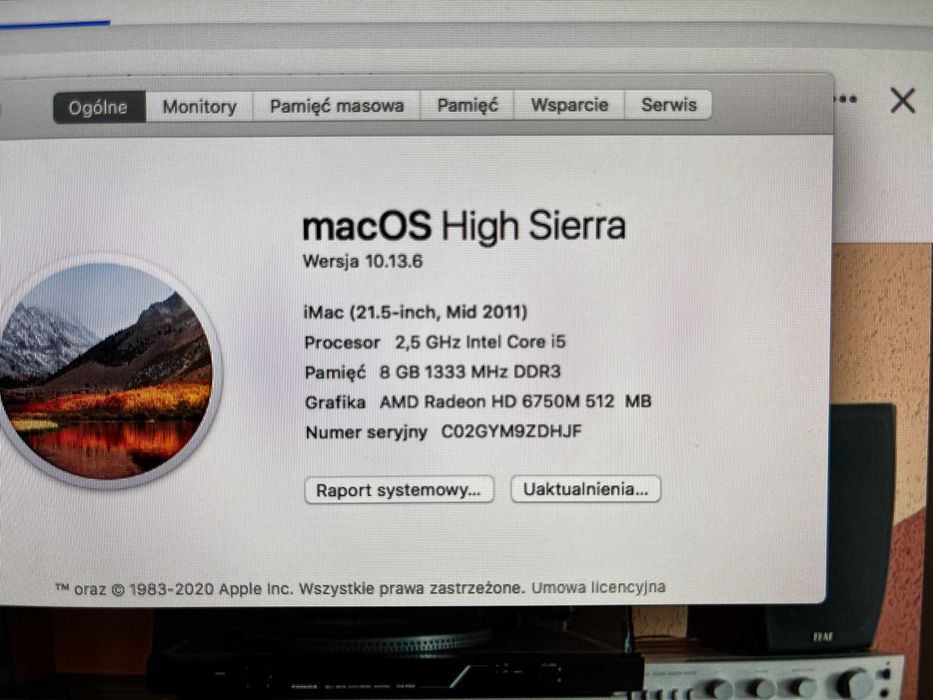 Komputer IMAC macOS High Sierra