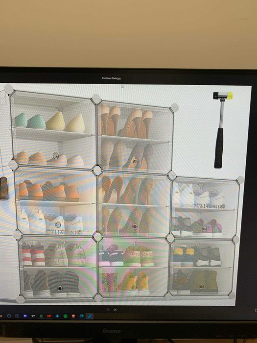 Organizer na Buty MODUŁOWY z Drzwiami i Stalową Ramą Szybki Montaż