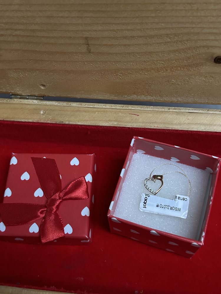 Zawieszka serce proba 585 zloto biale verona jak apart nowa prezent